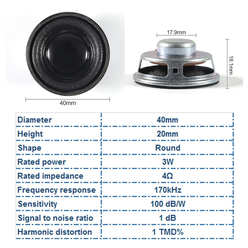 ALAMSCN 2 x 1.5 inch 4 Ohm 3 W loudspeaker audio speaker mini speaker + 2 x PAM8403 digital audio amplifier board module 2pcs 1.5"+PAM8403