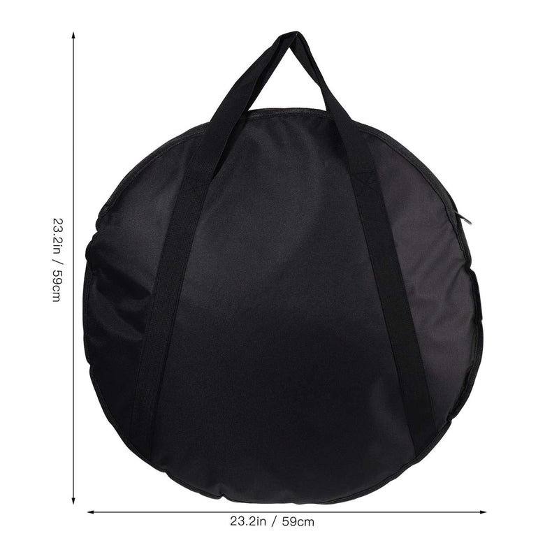 Vaguelly 23 Inch Cymbal Gig Bag with Handle Double- layer Round Cymbal Storage Case for- proof and Waterproof 59X59CM