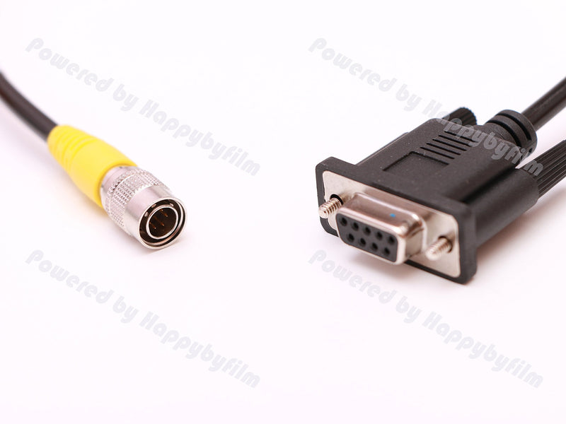 Data Cable DB9 COM to Male 6pin Hirose Plug Coiled Data Cable Strechable Wire Data Collactor Cord for SOKKIA,TOPCON Total Stations, TDS/Trimble, Carlson, Sokkia, XYZ, SMI Data Collecator
