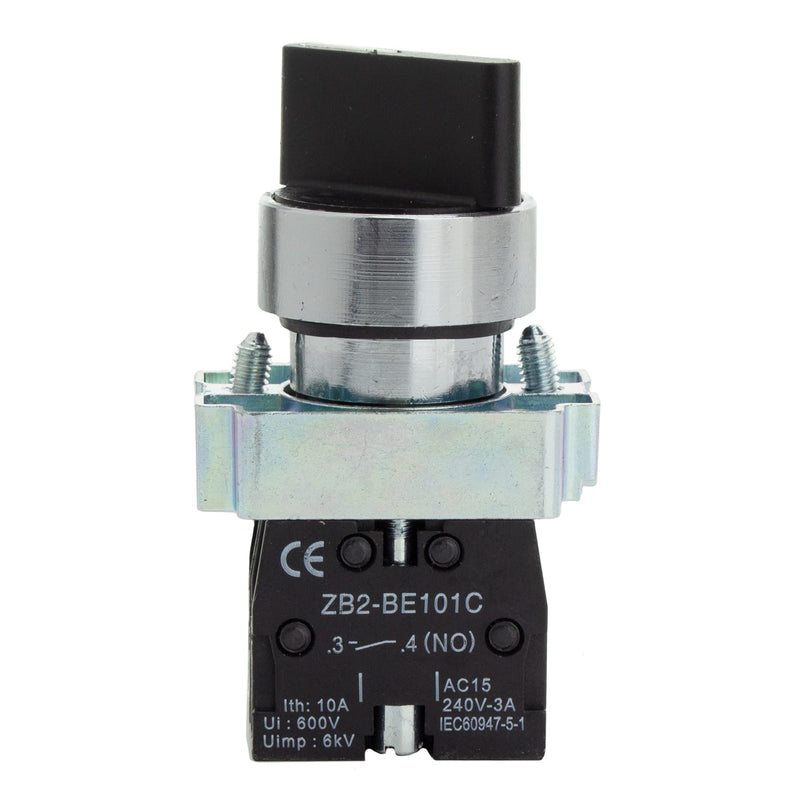 [AUSTRALIA] - Rotary Switch - 2-Position Selector Switch Maintained - 22mm Mounting Hole - Electric NO NC Latching - 220VAC Voltage and 10A Contact Current - (4 Pack) 4 Pack NO/NC 