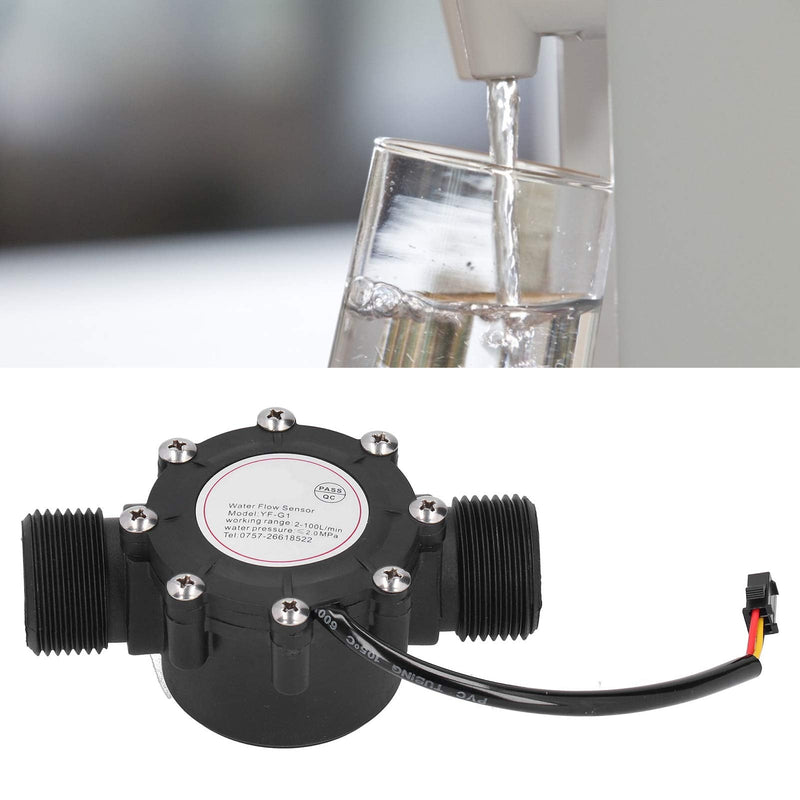 G1 Water Flow Sensor, Water Flow Meter Hall Meter, 1-100L/min Flow Meter, Water Flow Hall Sensor for Central Air Conditioning, Swimming Pool etc, Unknown