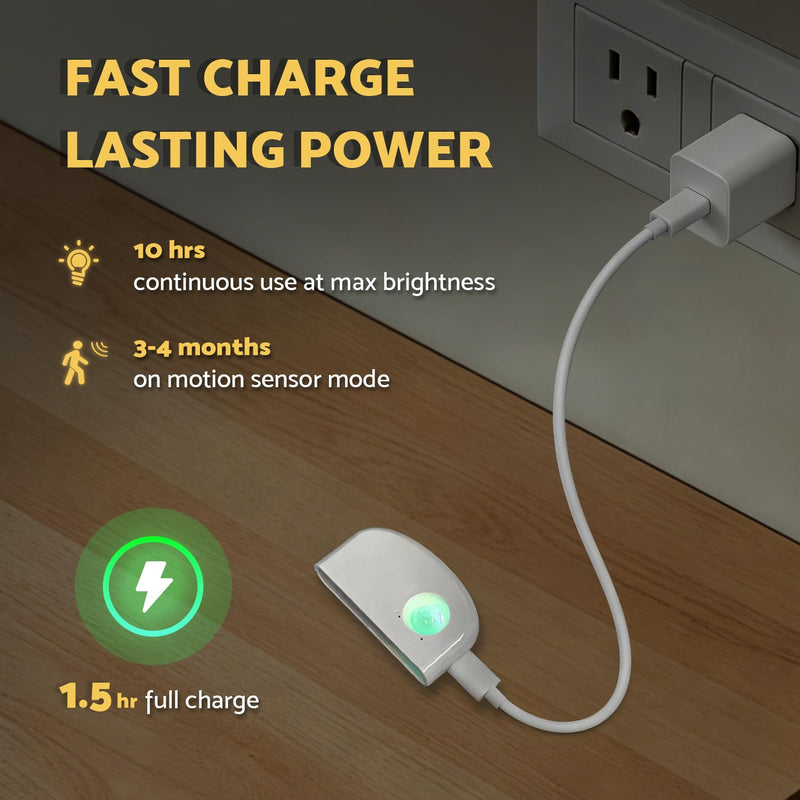 [AUSTRALIA] - Mini Stair Lights Motion Sensor Indoor, Battery Operated Night Light, Warm White, Rechargeable Magnetic Dimmable Stick-On Wireless LED, for Stairs Hallway Bathroom Bedroom, 6 Pack by Dazzy Dot 6pc 
