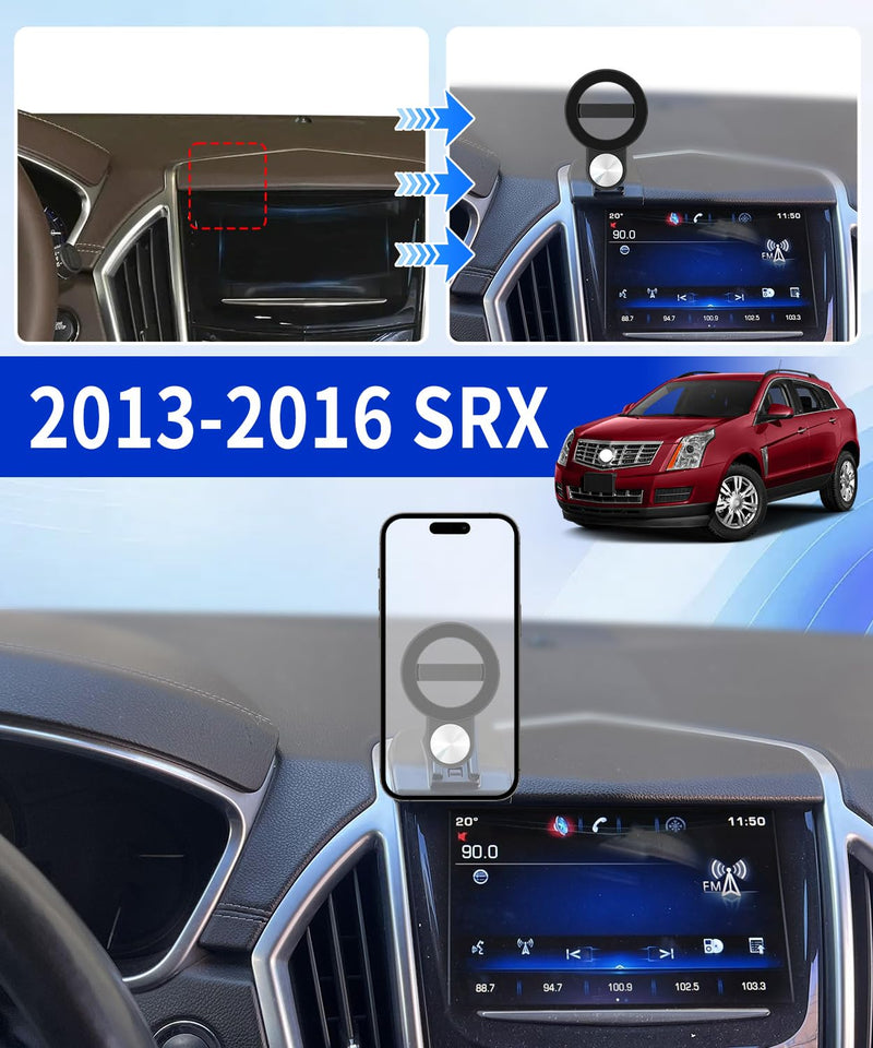Car Phone Holder for Cadillac SRX 2013 2014 2015 2016 Auto Accessories, Cell Phone Mount Compatible with MagSafe, 360° Rotation, Hands Free Not Affect Air Vent