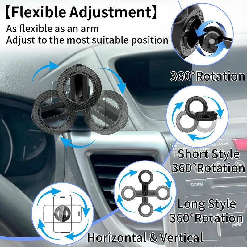 Car Phone Holder Mount for Honda CR-V CRV 2012-2016 Accessories | Magnetic Cellphone Stand, Cell Phones Navigation Charging Screen Cradles,Double 360°Rotation,for Magsafe Magnet Accessory
