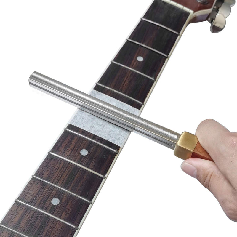 [AUSTRALIA] - Upgrated Baroque Guitar Fret Crowning&Edge Dressing File 3 Slots Size & 1 full Grit Side Improved 4th Generation Repair Luthier Tools for Guitars,Ukulele,Bass,Banjo,Mandolin etc (4th Generation File) 4th Generation File 