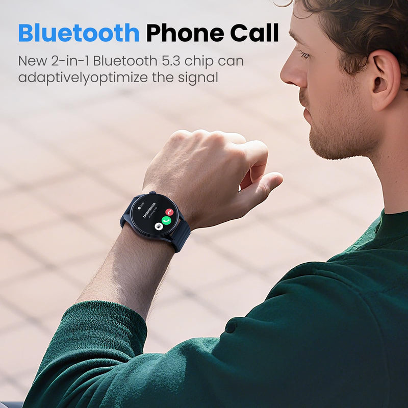 HAYLOU Watch 4S Smart Watch for Men Women with GPS, Fitness Tracker, Black | 1.43" AMOLED, 120+ Sports Modes, Built-in GPS Activity Tracker, Bluetooth 5.3 Calling Smartwatch with 1ATM Water Resistance