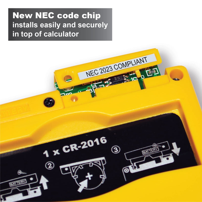 Calculated Industries 5073-2023 ElectriCalc Pro 2023 NEC Upgrade Kit | NEC 2023 Code Compliant, Upgrade Chip for Model 5070 Calculator