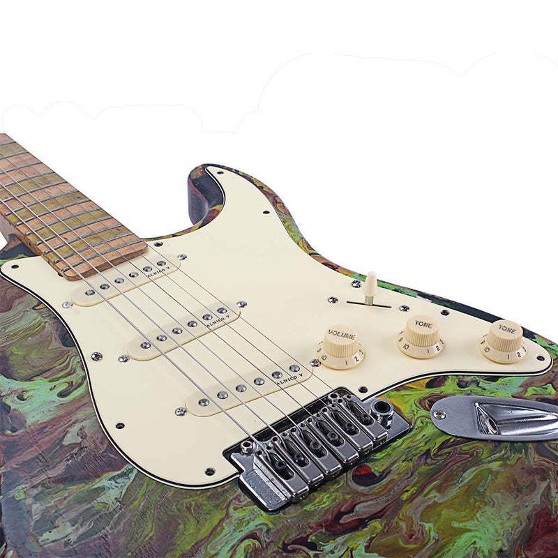 [AUSTRALIA] - Alnicov SSS 3-Ply Prewired Loaded Pickguard Scratchplate Backplate with Alnico V Pickups Kit for Strat ST Electric Guitars Replacement Parts 