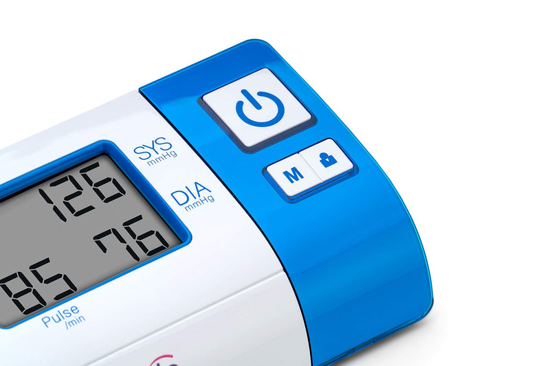[AUSTRALIA] - scala SC 7620 blue upper arm blood pressure monitor with compact design for home and on the go. Easy to reliably measure blood pressure independently. M 