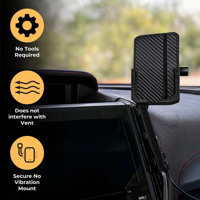 Exact-Fit Phone Mount for Subaru Crosstrek (2018-2023), Forester (2019-2024) & Impreza (2017-2023) - Custom Dashboard Cell Phone Holder, No-Drill Air Vent Surround Bracket, Anti-Wobble