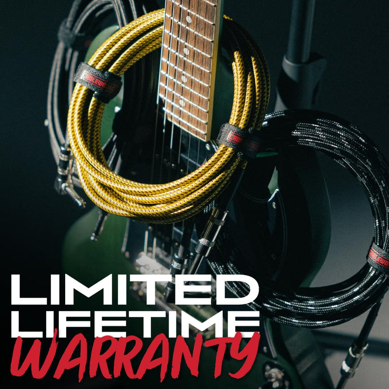 by Gator Cases Backline Series 20 Ft Braided Guitar Instrument Cable, Straight to Right Angle, Black/Grey (GCWB-INS-20RABG) Black / Grey 20 ft.