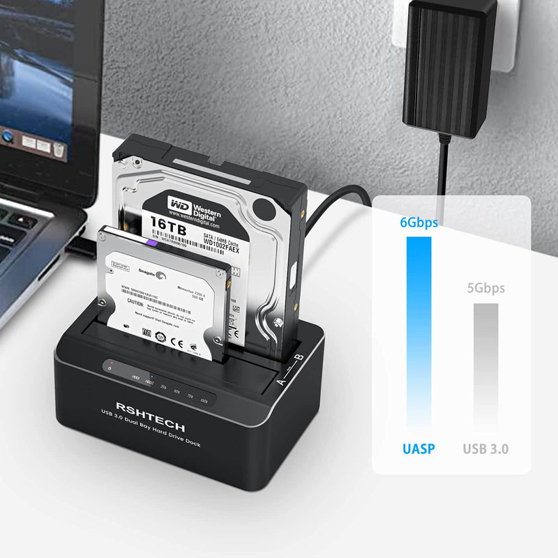 Aluminum 3.5inch USB 3.0 to SATA External Hard Drive Enclosure+SATA Dual Bay Hard Drive Docking Station