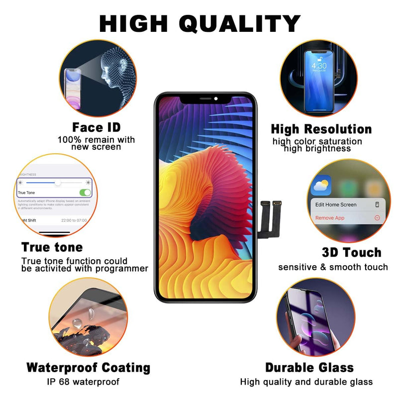 for iPhone 11 Screen Replacement 6.1”, 3D Touch Screen LCD Display Digitizer for A2111, A2223, A2221 with Repair Tools Kit + Screen Protoctor (11 LCD) for iPhone 11