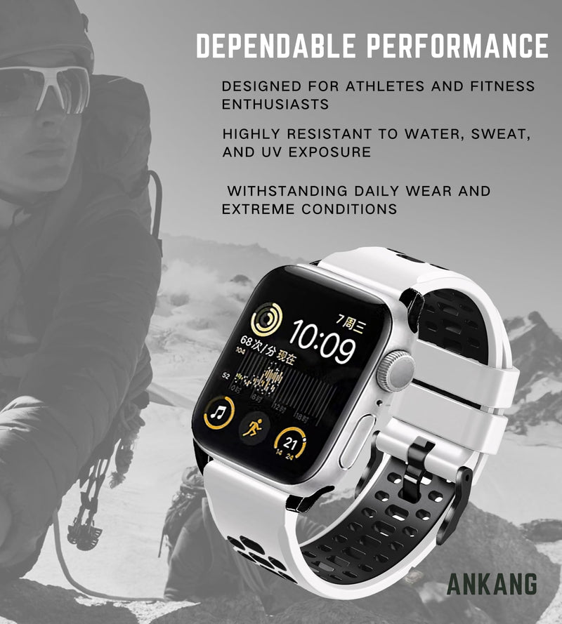Sport Band for Apple Watch Ultra 2 49mm 45mm 44mm 42mm Breathable Rubber Strap for iWatch SE 1 2 Series 4 5 6 7 8 9 for men women Combo_1