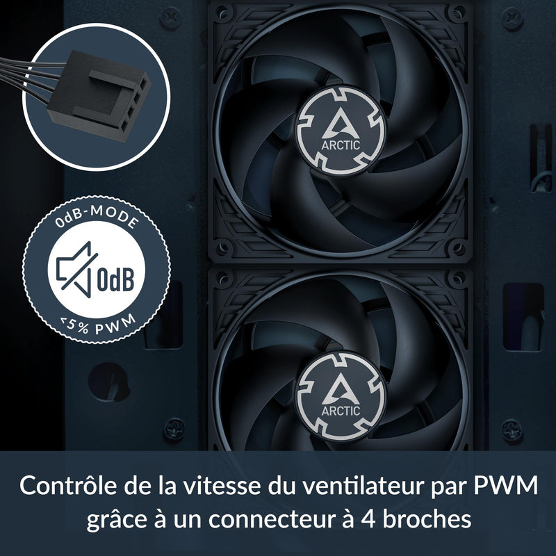 ARCTIC P9 Max - PC Fan, High-Performance 92 mm PWM case Fan, 450-4300 RPM, Optimized for Static Pressure, 0dB Mode - Black