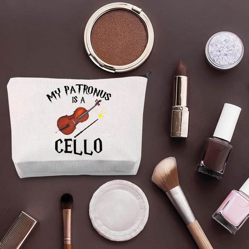 BDPWSS Funny Cello Gift Cello Player Gift Cellist Musician Gift Orchestra Cello Lover Gift My Patronus Is A Cello Makeup Bag (Patronus is cello bag), CB1-10015 Patronus is cello bag
