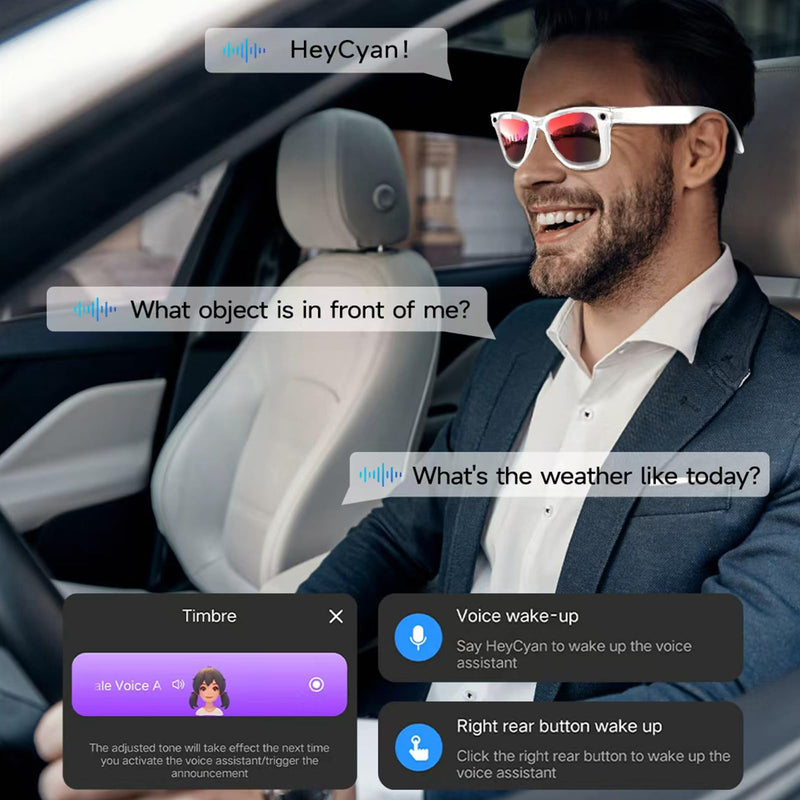 W610 Smart AI Glasses with Camera and Translation – high-Speed Wi-Fi Transfer, Dual-mic Noise Cancellation, All Wrapped in a Fashion-Forward Streamlined Frame with Statement colorways. Black