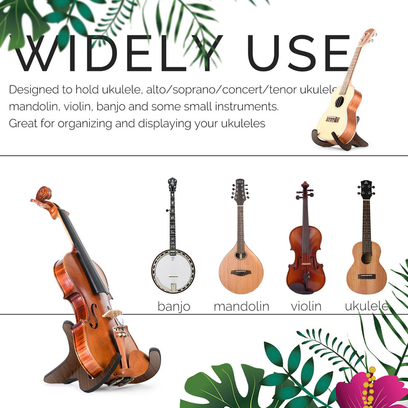[AUSTRALIA] - Ukulele Stand 2 Pack Portable Stand for Ukulele .Mandolins .Violins (black walnut 2 Pack) black walnut 2 Pack 