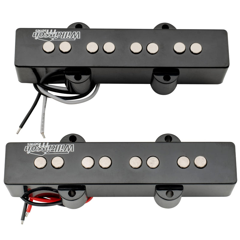Wilkinson WOJB Vari Gauss Ceramic 4-String Jazz Bass Pickups Set for JB Style Electric Bass, Black
