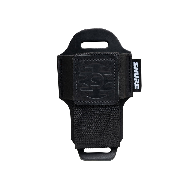 Shure by Gator Premium Black Leather Wireless Bodypack Transmitter Pouch; (SH-BODYPACK-PBK-L)