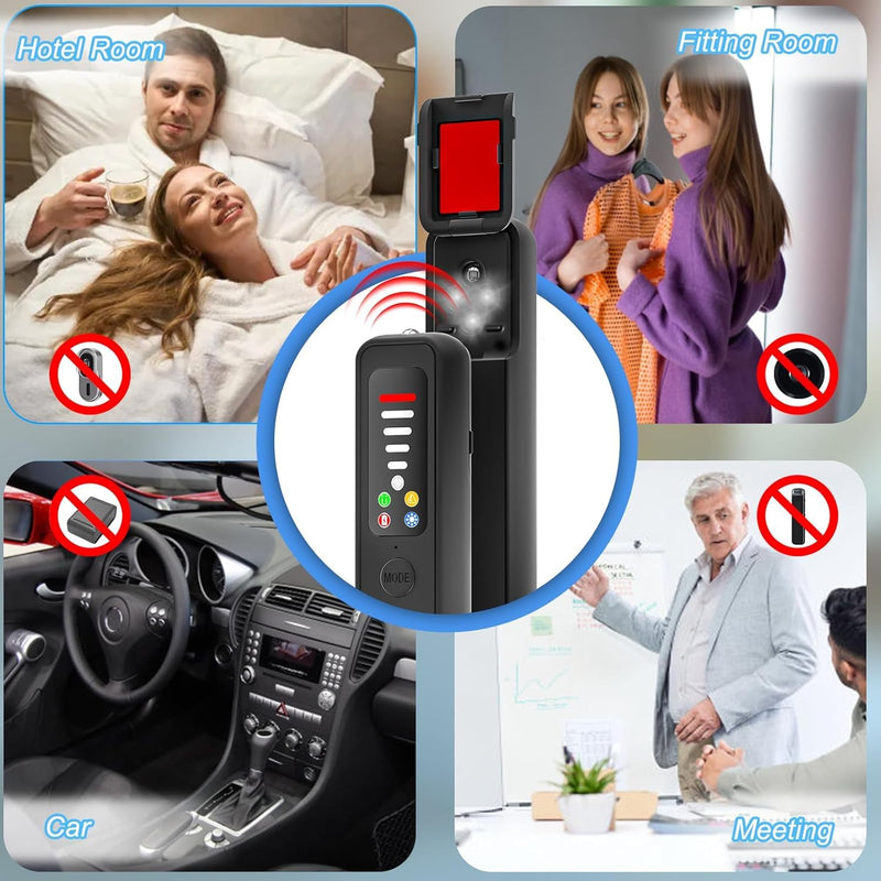 Upgraded Hidden Camera Detector - Anti-Spy Device, GPS Tracker & Bug Detector, Portable RF Signal Scanner for Hotels, Travel, Home & Office