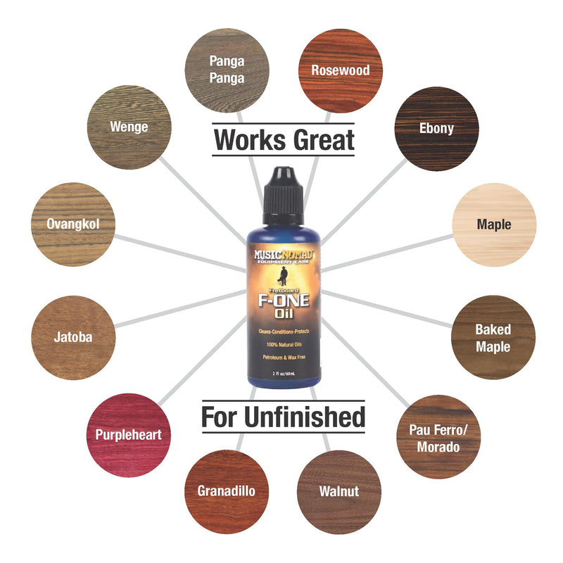 MusicNomad Guitar Body Cleaner/Polish and Fretboard Oil Cleaning Kit with Premium Microfiber Polishing Cloth