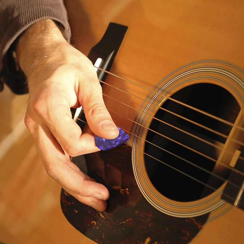 [AUSTRALIA] - Augshy 120 Pcs Guitar Picks variety Pack 3 Thickness of Thin, Medium and Thick Color Celluloid for Acoustic Guitar, Bass Guitar, Eelectric Guitar (Random Color) 120 Mixedcolor 
