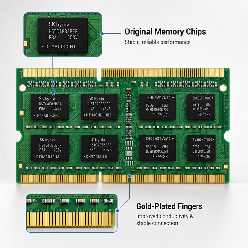 Laptop 4G Memory Module DDR3 | Compatible with Notebook Computer Memory Modules, Frequency 1600MHz