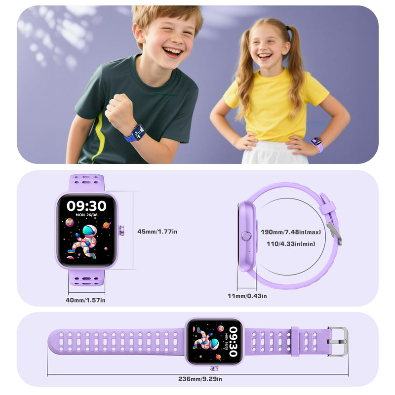 Gydom Smart Watch for Kids No APP No Phone Needed, 1.83" Fitness Tracker Watch with Heart Rate/Sleep Monitor, IP68 Waterproof Pedometer, Step Counter, Puzzle Games for Girls Teens 5-16, 81 Sport Mode