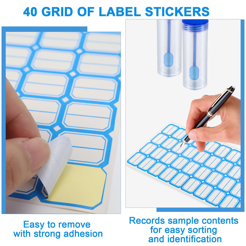 Pack of 50 Dog Faecal Sample Tubes 15 ml Chair Sample Tube with Spoon and Label Sticker Good Sealing Chair Sample Collection Aid for Pets for Testing