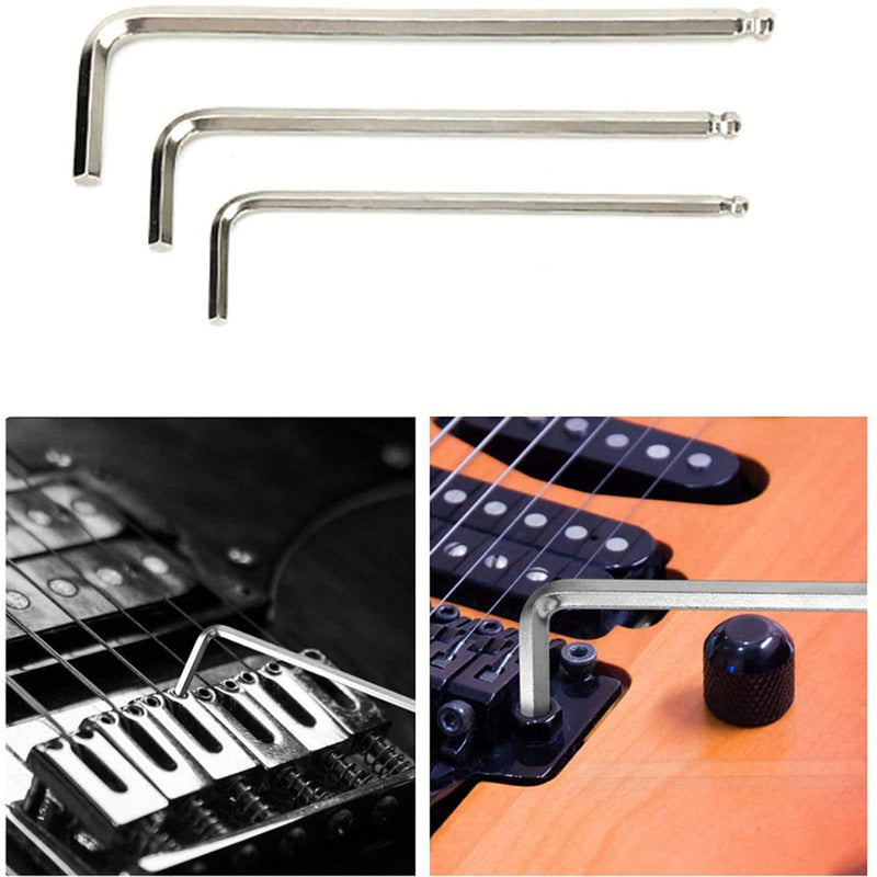 28PCS Guitar Tool Kit,Guitar Repair Tools Kit,Professional Guitar Repairing Maintenance Tool Kit with Wire Plier String Organizer Fingerboard Protector Hex Wrenches Files String Action Ruler Spanner 28PCS