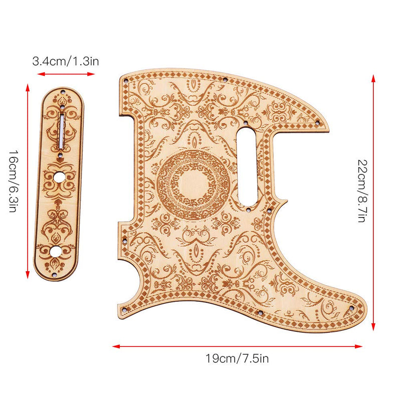 Telecaster Pickguard, Maple Wood Telecaster Control Plate, Guitar Pickguard Suitable for TL Electric Guitar
