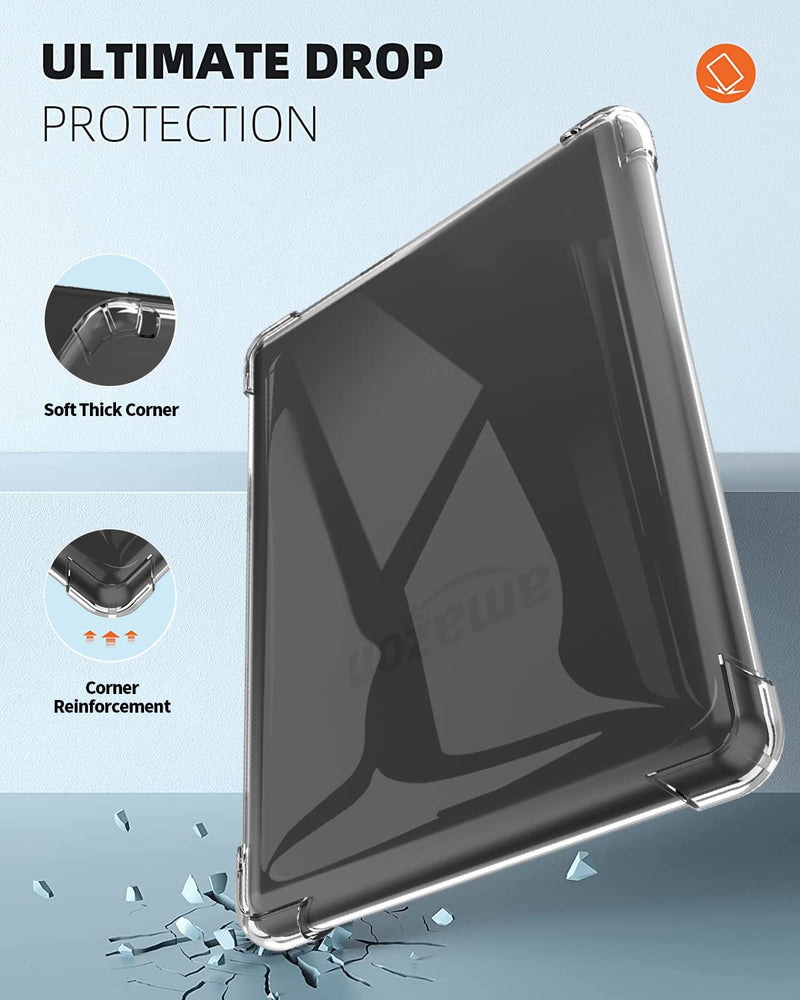 Clear Case for (2019 Release) 6" Kindle 10th Generation, [Lightweight] Silicone Thin Slim Protective Back Cover Skin Bumper for Kindle 10th Gen 2019 (Not Fit Kindle Paperwhite) (Transparent) Transparent