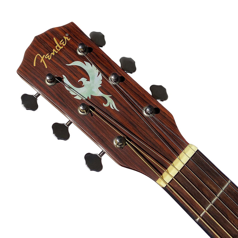Inlay Sticker for Guitar Headstock - Phoenix Bird - White Pearl White Pearl & Ocher