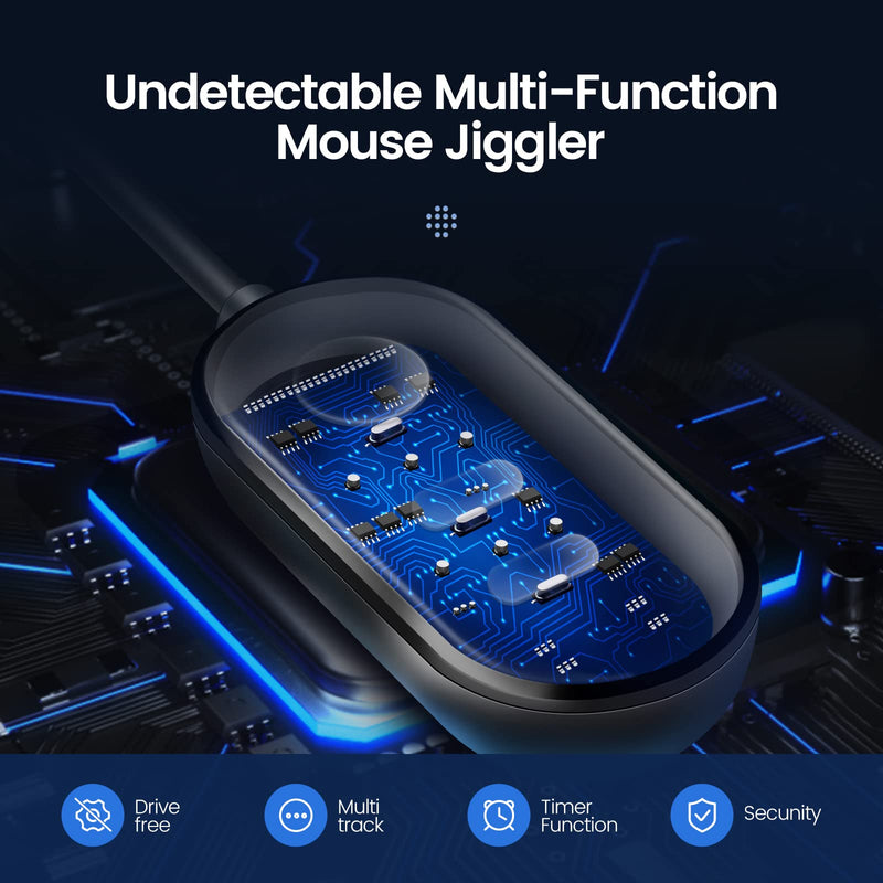 Meatanty 3 in 1 Mouse Jiggler USB Mouse Mover with Timer, Separate Mode Selection and ON/Off Button, Mouse Shaker with Portable Box, Support Multi-Track, Driver-Free and Plug＆Play Keeps PC Active