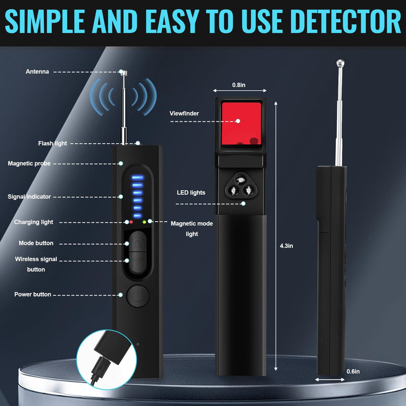 Hidden Camera Detectors, Anti-Spy Camera Finder Detector, Bug Detector, GPS Hidden Camera Detectors, Tracking Device Detectors, Camera Detector for Hotels, Home, Airbnb, Office (X13) X13