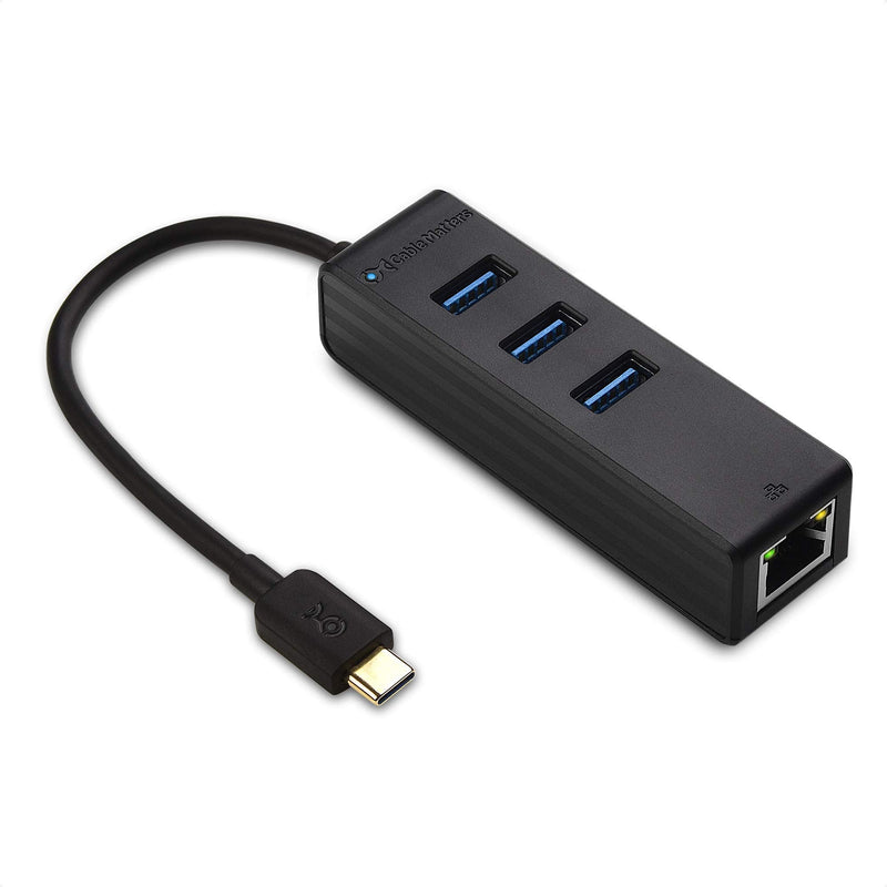Cable Matters 1 Premium Aluminum 10Gbps Gen 2 USB C Hard Drive Enclosure for 2.5" SSD/HDD 2 4-in-1 USB C Hub Ethernet, Support Gigabit Network