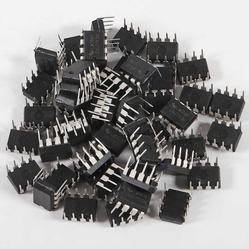 [AUSTRALIA] - Pack of 50 LM358P Operational Amplifier IC Om-Amp DIP-8 with Machined Contact Pins LM358 IC Dual Operational Amplifier Integrated Circuit for Sensor Signal Processing, Signal Processing 