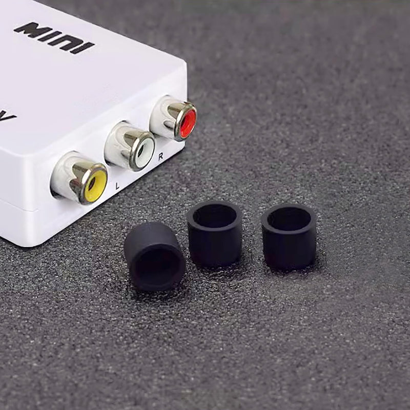 [AUSTRALIA] - 30 pcs Silicone RCA Port Anti-Dust Stopper Cap Dustproof Cover Plug Protector, for Desktops Amplifiers DVD TV etc,Black 