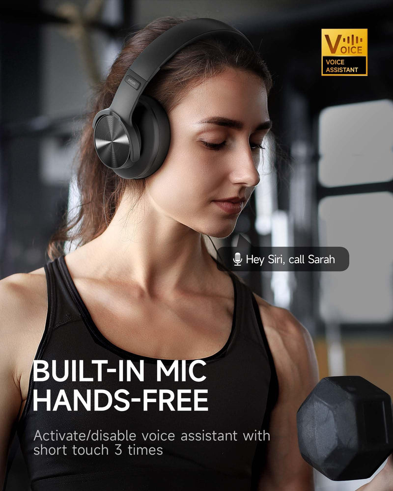 [AUSTRALIA] - Picun B8 Bluetooth Headphones, 120 Hours Headphones Wireless Bluetooth, Hands-Free Calls, 3EQ & Game Mode, Foldable Headphones Over Ear for Travel Home Office Cellphone PC Black 