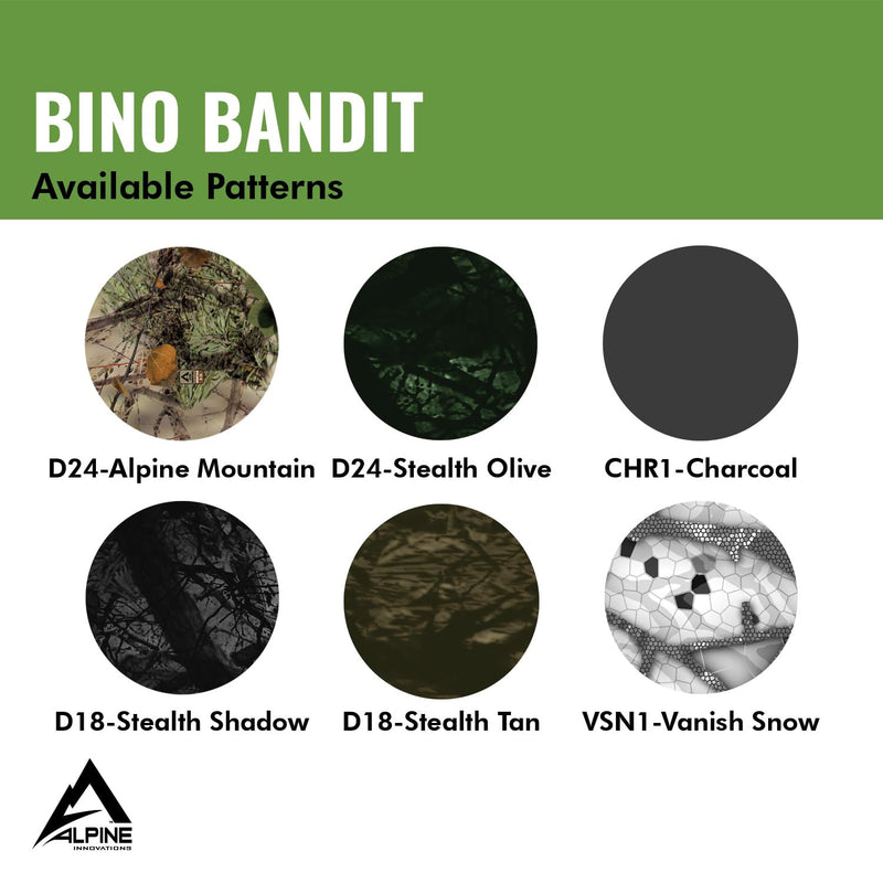 Bino Bandit - Blocks Glare, Improves Visual Acuity and Reduces Eye Fatigue. FITS All Binoculars. (Charcoal) Charcoal