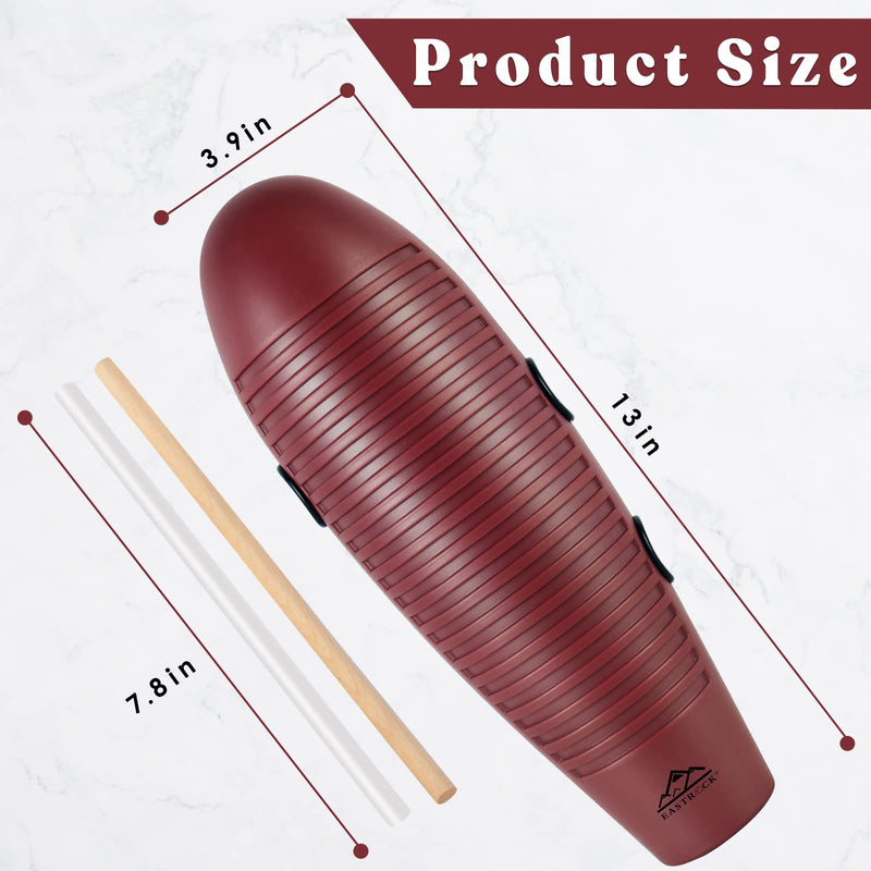 [AUSTRALIA] - EASTROCK Guiro Instrument 3.9"x13" Fish Shaped Latin Percussion Instrument with 2 Scrapers Guiro Instrument Musical Training Tool for Beginners and Professional Band Accompaniment Large Redbrown 