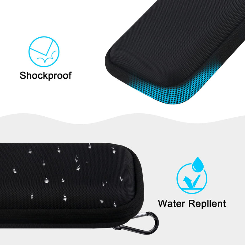 Lacdo Hard Carrying Case for SanDisk Extreme Portable External SSD SDSSDE60 SDSSDE61 250GB 500GB 1TB 2TB 4TB USB-C Solid State Drive EVA Shockproof Water Repellent Protective Storage Travel Bag, Black