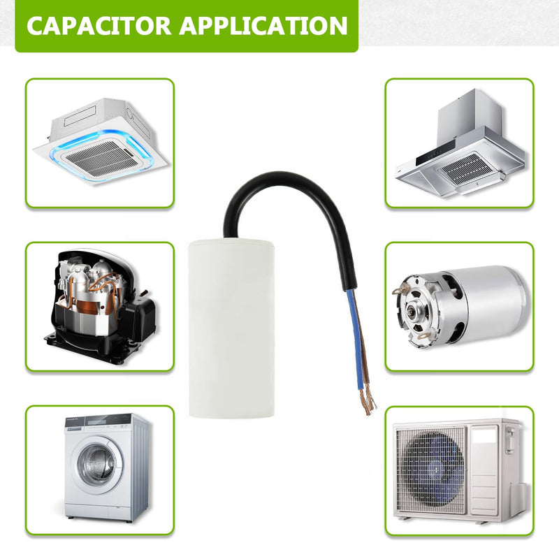 BOJACK CBB60 30uF 450V 50/60HZ Starting Capacitor, SH Motor Operating Capacitor, AC Motor Capacitor, with Wire