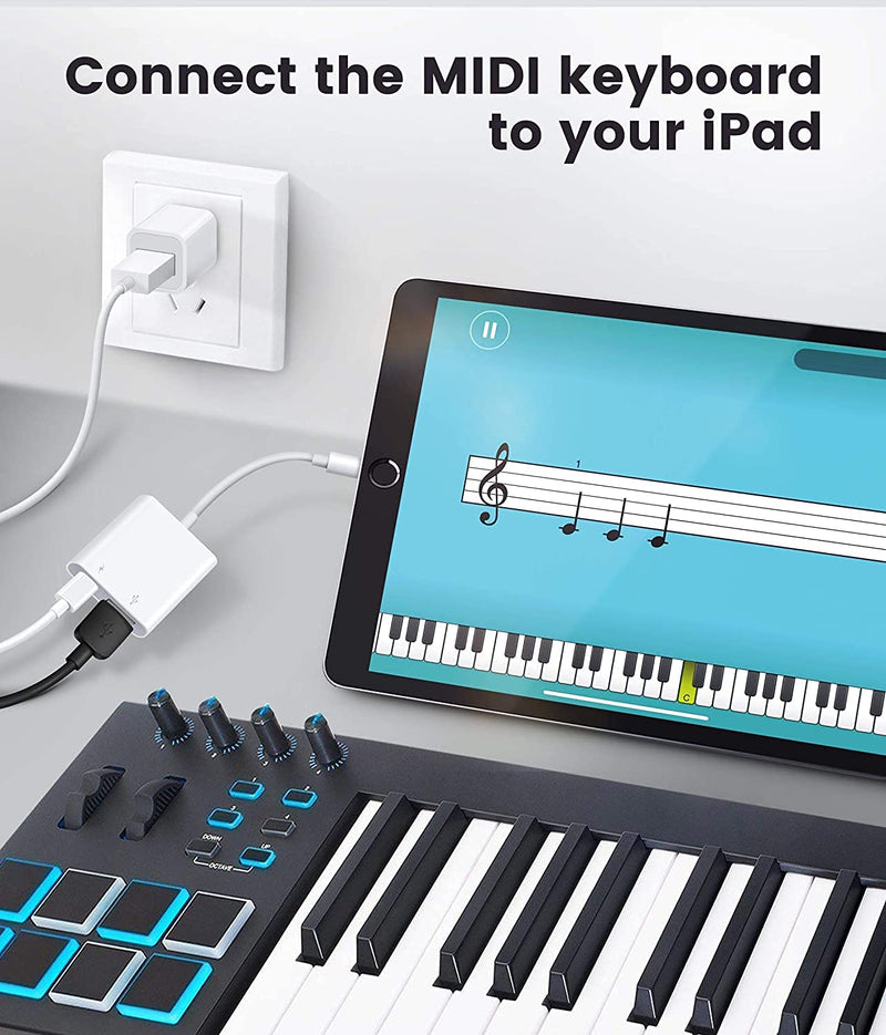 [Apple MFi Certified] Lightning to USB OTG Adapter for iPhone, USB Camera Adapter with Fast Charging Port Compatible with iPhone/iPad/Card Reader/USB Flash Drive/Keyboard/Mouse, Portable USB Adapter