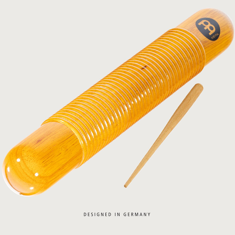 [AUSTRALIA] - Meinl Percussion Wood Guiro with Scraper and Grip Holes — NOT Made in China — for Latin American Music, 2-Year Warranty (GU1AM) 