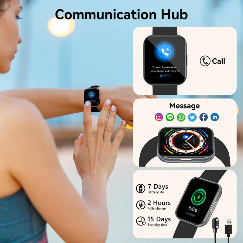 Ultra-Thin Aluminum Smart Watches for Wome (E-Gray) E-Gray