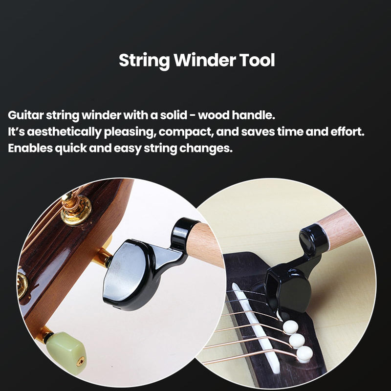[AUSTRALIA] - Aestivate Guitar Repair Tool Kit, 10mm Wrench, 4mm Allen Rrench, Cleaning Brush, Guitar Hammer, Guitar String Winder Instrument Maintenance Set with Storage Bag (6pcs Multi-Guitar Repair Tools) 6pcs Multi-Guitar Repair Tools 
