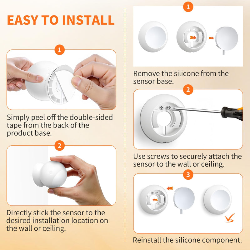 [AUSTRALIA] - Wireless Motion Sensor Light Switch with Built-in Timer Settings, PIR Motion Sensor Plug Outlet with 3 Adjustable Ranges, Auto On/Off, Ideal for Garage & Storage Room, Compatible with All Light Bulbs 1 Pack(New) 