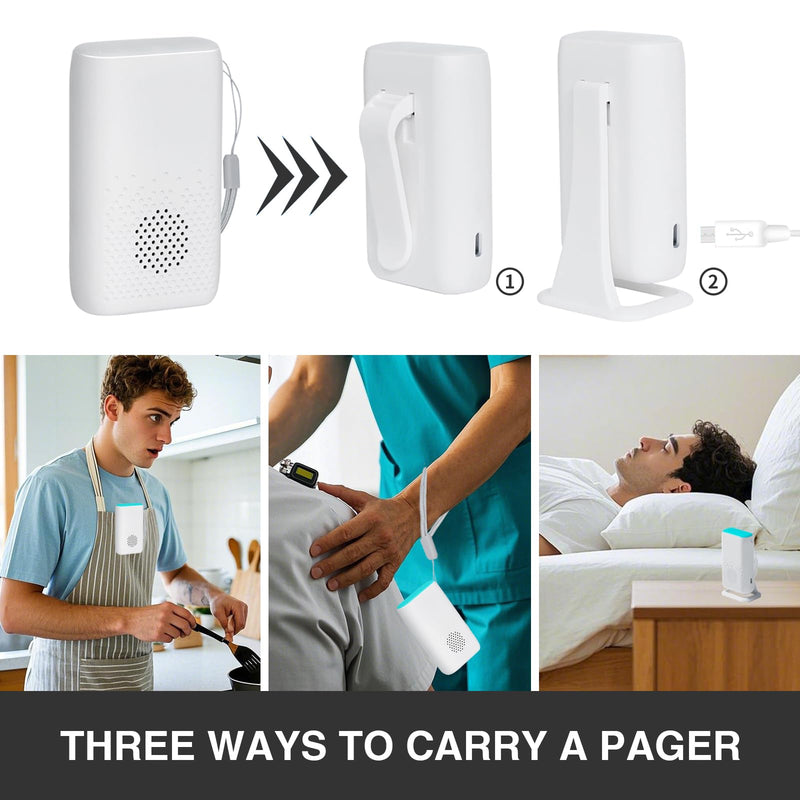 [AUSTRALIA] - Bed Sensor Alarm and Fall Prevention for Elderly, Motion Sensor Alert System with 58 Melody/LED/Vibration Mode, for Patients Seniors Elderly Monitoring at Home 2 Motion Sensors + 1 Receiver 